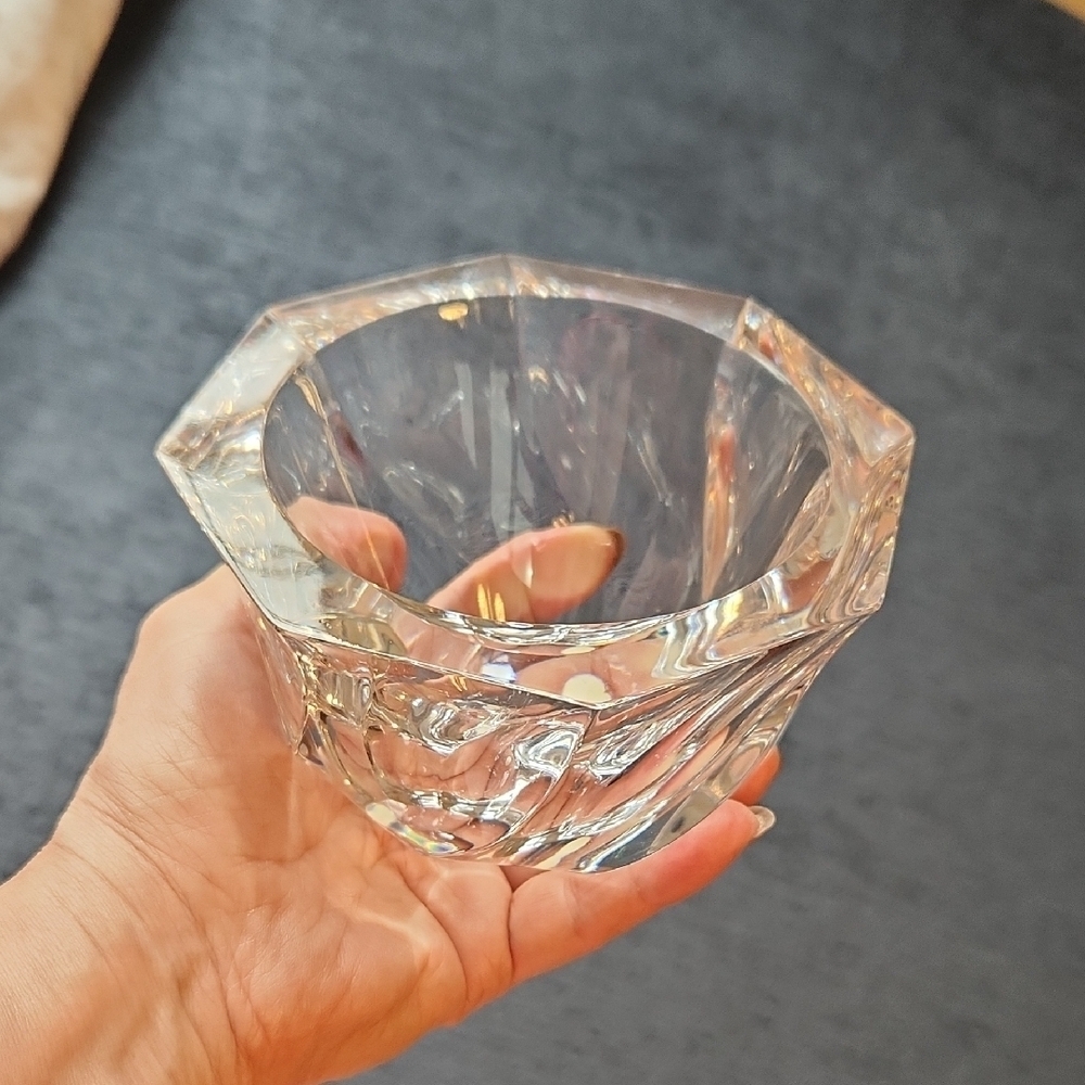 Orrefors Sweden Clear Crystal Swirl Bowl